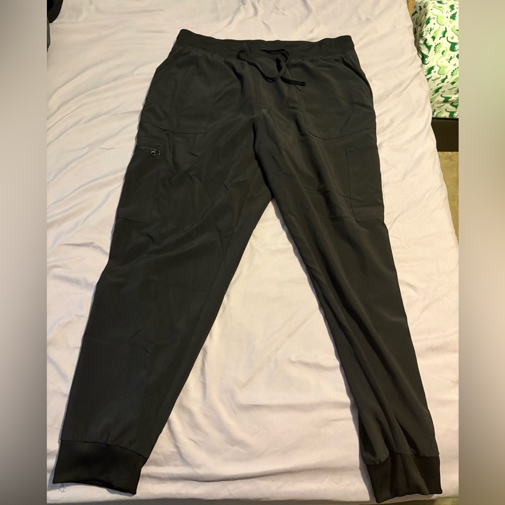 2 Men's Black Jogger Cherokee Scrubs Pants